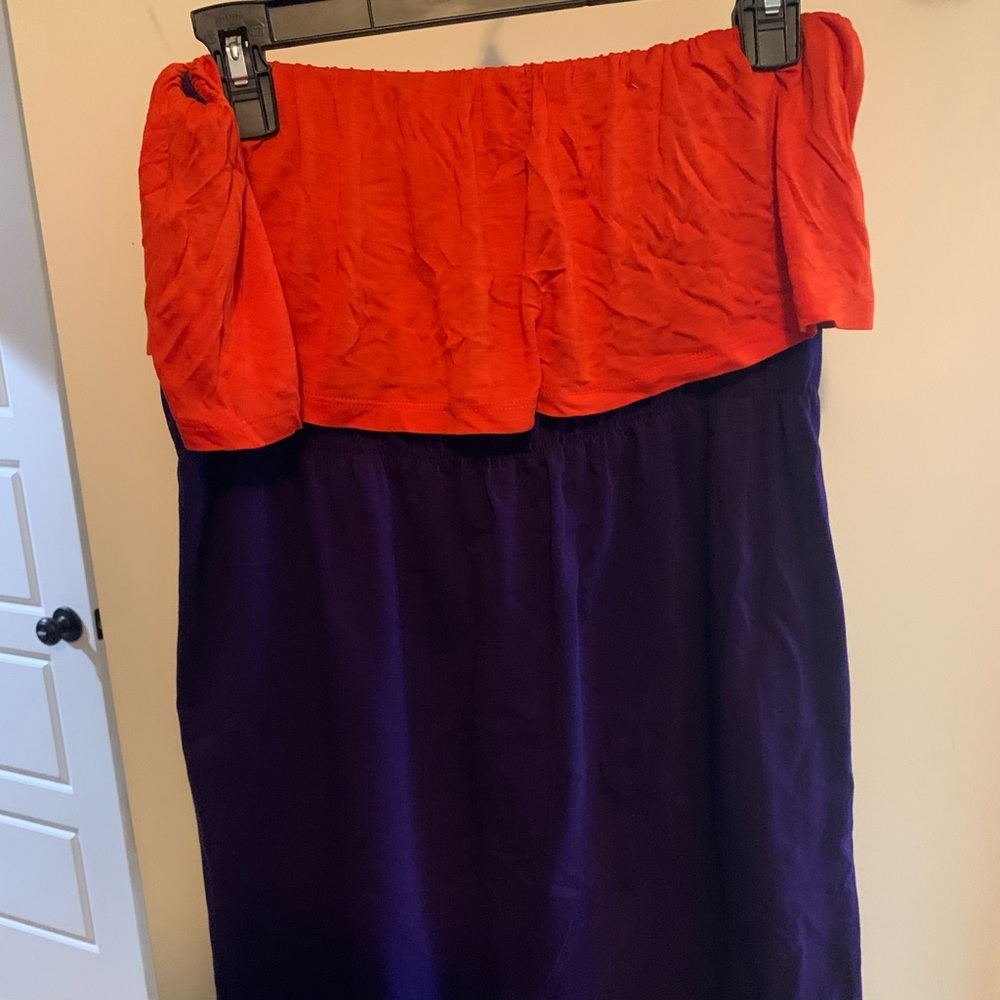 Knee Length Orange and Purple Clemson Gameday Dress